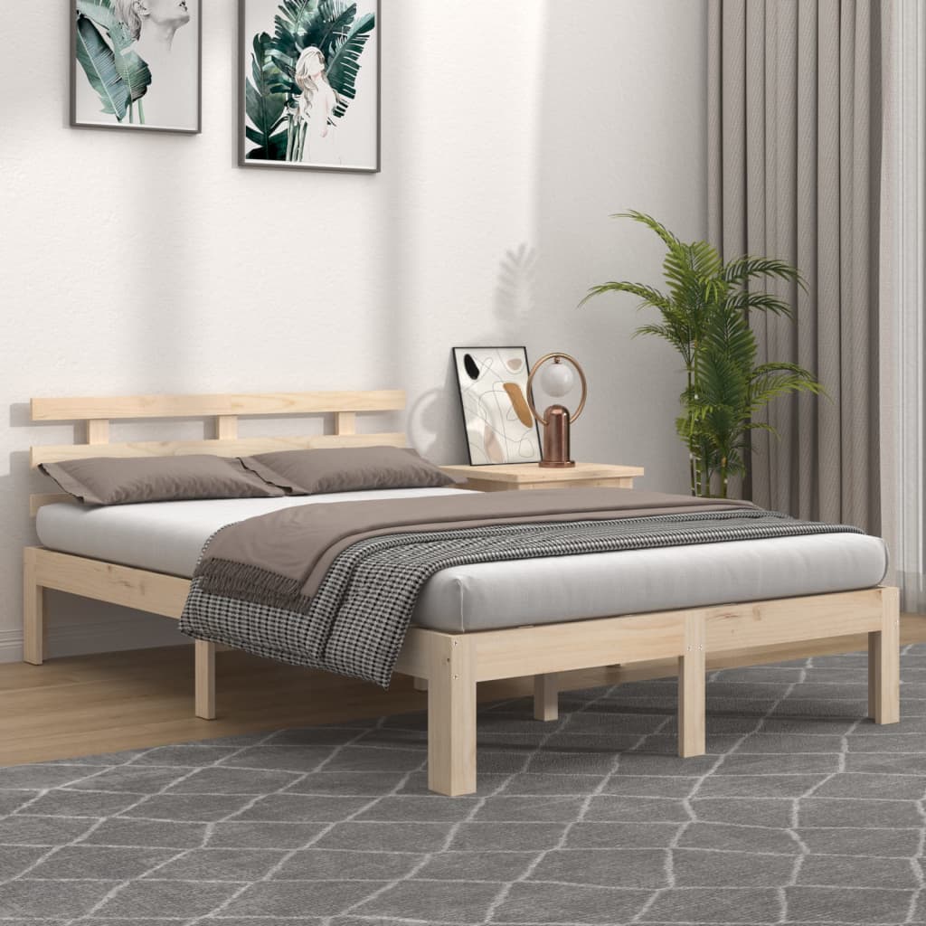 Bedframe Massief Hout 135X190 Cm 4Ft6 Double