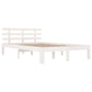 Bedframe Massief Hout Wit 135X190 Cm 4Ft6 Double