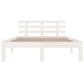 Bedframe Massief Hout Wit 135X190 Cm 4Ft6 Double