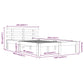 Bedframe Massief Hout Wit 135X190 Cm 4Ft6 Double