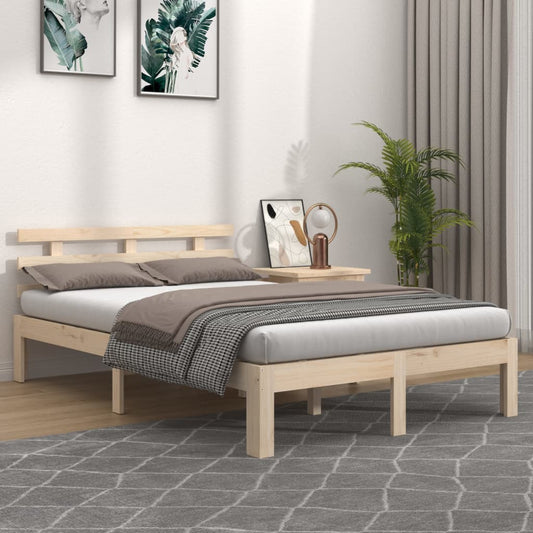 Bedframe Massief Hout 140X190 Cm