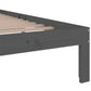 Bedframe Massief Hout Grijs 90X200 Cm
