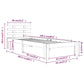 Bedframe Massief Hout Grijs 90X200 Cm
