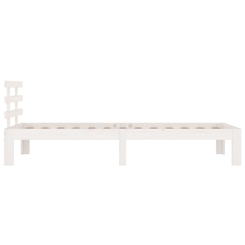 Bedframe Massief Hout Wit 100X200 Cm