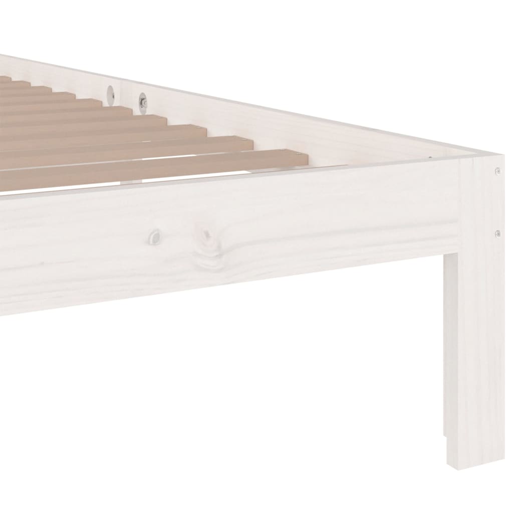 Bedframe Massief Hout Wit 100X200 Cm