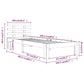 Bedframe Massief Hout Wit 100X200 Cm