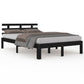 Bedframe Massief Hout Zwart 120X200 Cm