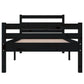 Bedframe Massief Hout Zwart 75X190 Cm 2Ft6 Small Single