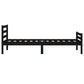 Bedframe Massief Hout Zwart 75X190 Cm 2Ft6 Small Single