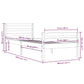 Bedframe Massief Hout Zwart 75X190 Cm 2Ft6 Small Single
