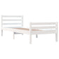 Bedframe Massief Hout Wit 90X190 Cm 3Ft Single