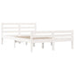 Bedframe Massief Hout Wit 120X190 Cm 4Ft Small Double