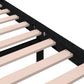 Bedframe Massief Hout Zwart 135X190 Cm 4Ft6 Double