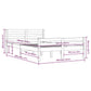 Bedframe Massief Hout Zwart 135X190 Cm 4Ft6 Double