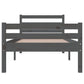 Bedframe Massief Hout Grijs 90X200 Cm