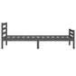Bedframe Massief Hout Grijs 90X200 Cm
