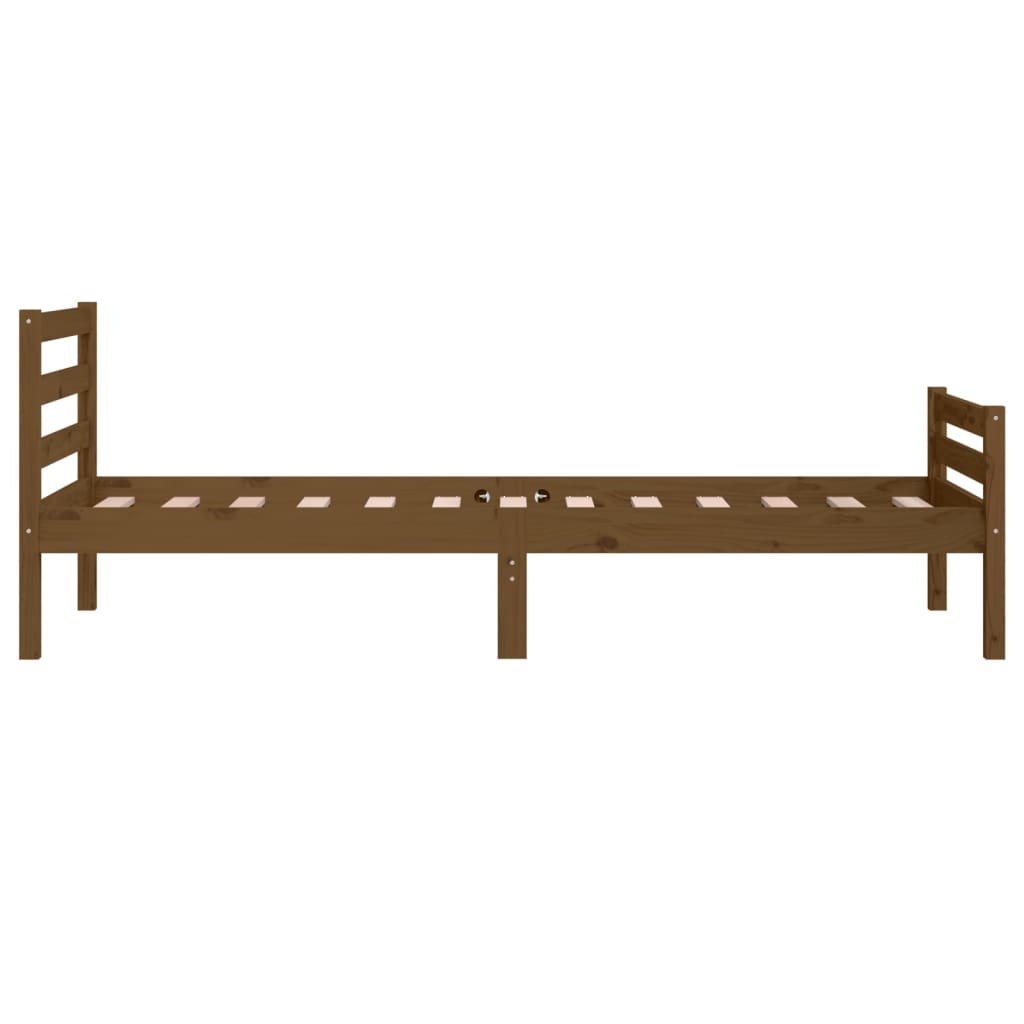 Bedframe Massief Hout Honingbruin 100X200 Cm