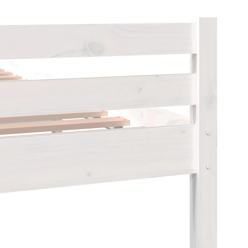 Bedframe Massief Hout Wit 120X200 Cm