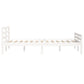 Bedframe Massief Hout Wit 140X200 Cm
