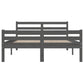 Bedframe Massief Hout Grijs 140X200 Cm