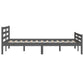 Bedframe Massief Hout Grijs 140X200 Cm