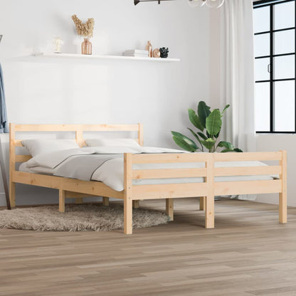 Bedframe Massief Hout 150X200 Cm 5Ft King Size