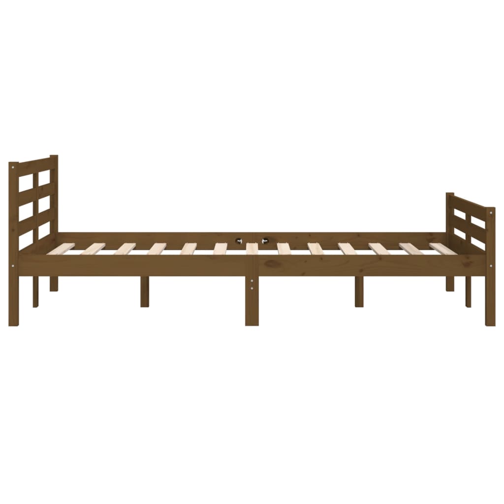 Bedframe Massief Hout Honingbruin 160X200 Cm
