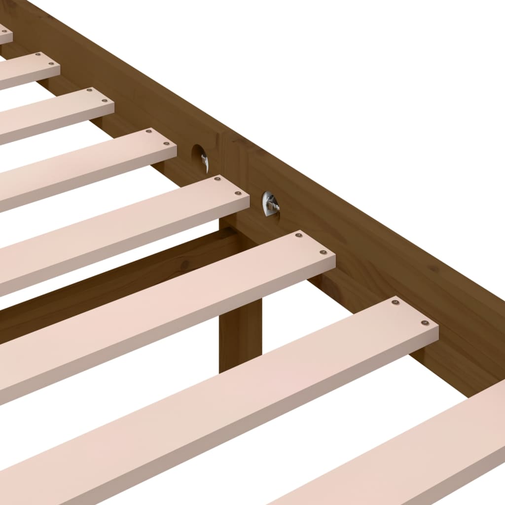 Bedframe Massief Hout Honingbruin 160X200 Cm