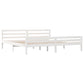 Bedframe Massief Hout Wit 180X200 Cm 6Ft Super King