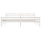 Bedframe Massief Hout Wit 180X200 Cm 6Ft Super King