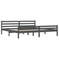 Bedframe Massief Hout Grijs 180X200 Cm 6Ft Super King
