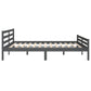 Bedframe Massief Hout Grijs 180X200 Cm 6Ft Super King