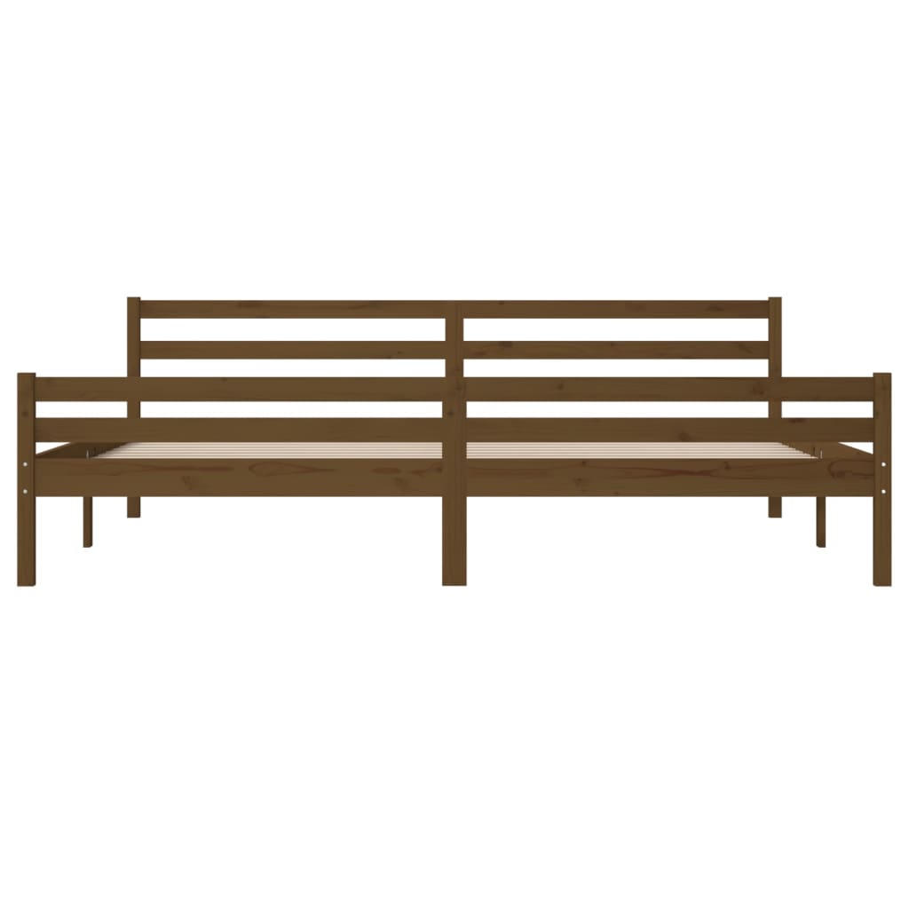 Bedframe Massief Hout Honingbruin 180X200 Cm 6Ft Super King