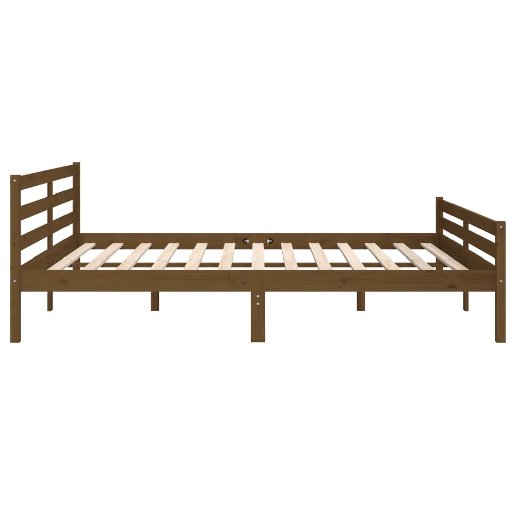 Bedframe Massief Hout Honingbruin 180X200 Cm 6Ft Super King