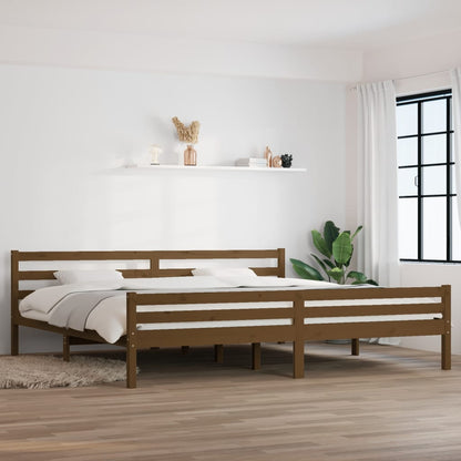 Bedframe Massief Hout Honingbruin 180X200 Cm 6Ft Super King