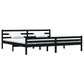 Bedframe Massief Hout Zwart 180X200 Cm 6Ft Super King
