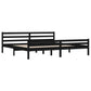 Bedframe Massief Hout Zwart 180X200 Cm 6Ft Super King