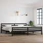 Bedframe Massief Hout Zwart 200X200 Cm