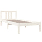 Bedframe Massief Hout Wit 75X190 Cm 2Ft6 Small Single