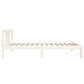 Bedframe Massief Hout Wit 75X190 Cm 2Ft6 Small Single