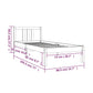 Bedframe Massief Hout Wit 75X190 Cm 2Ft6 Small Single