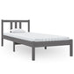 Bedframe Massief Hout Grijs 75X190 Cm 2Ft6 Small Single