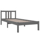 Bedframe Massief Hout Grijs 75X190 Cm 2Ft6 Small Single