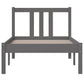 Bedframe Massief Hout Grijs 75X190 Cm 2Ft6 Small Single