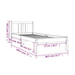 Bedframe Massief Hout Grijs 75X190 Cm 2Ft6 Small Single