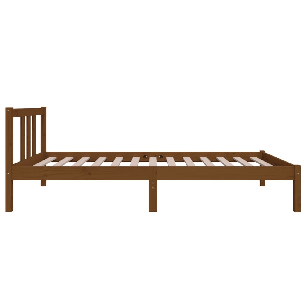 Bedframe Massief Hout Honingbruin 75X190 Cm 2Ft6 Small Single