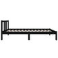 Bedframe Massief Hout Zwart 75X190 Cm 2Ft6 Small Single