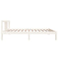 Bedframe Massief Hout Wit 90X190 Cm 3Ft Single