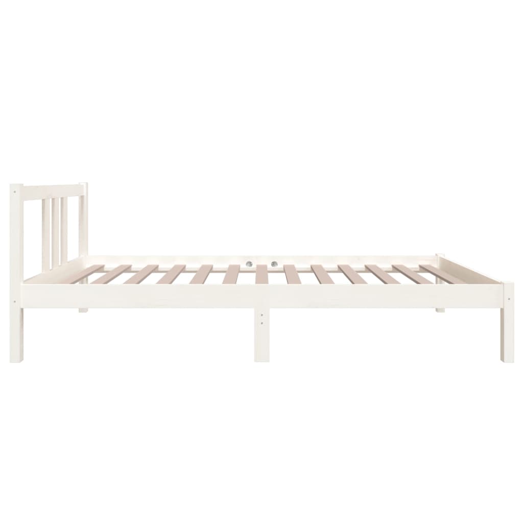 Bedframe Massief Hout Wit 90X190 Cm 3Ft Single