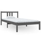 Bedframe Massief Hout Grijs 90X190 Cm 3Ft Single